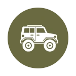 Comfortable safari jeep experience icon for Wilpattu safari tours in Sri Lanka.