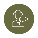 Expert local guides icon representing experienced safari guides at Wilpattu National Park.