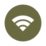 Free Wi-Fi access icon for Wilpattu safari accommodation in Sri Lanka.